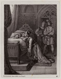 Margaret of Sicily leaving her sons by Peter Johann Nepomuk Geiger