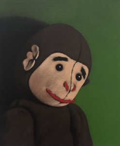 Monkey Portrait on Green, 2005