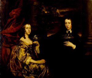 Portrait of a Young Gentleman and His Wife, c.1655-58 by Peter Lely