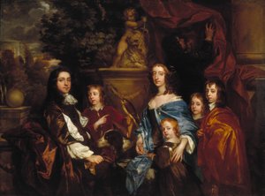 Sir Edward Hales and his family