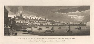 A View of Part of London as it Appeared in the Great Fire of 1666