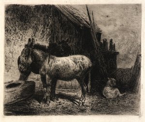 Donkeys and Sheep by Peter Moran