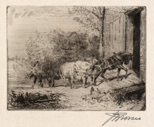 Pulling a Load of Hay by Peter Moran
