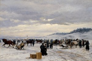 Ice Racing by Peter Nicolai Arbo
