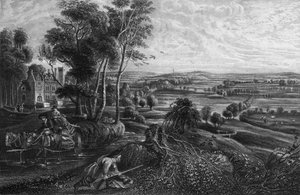Landscape and Figures (engraving)