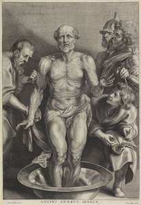 The Death of Seneca, engraved by Alexander Voet II by Peter Paul (after) Rubens
