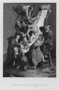 The Descent from the Cross, Luke XXIII, 53