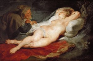 The Hermit and the Sleeping Angelica by Peter Paul Rubens