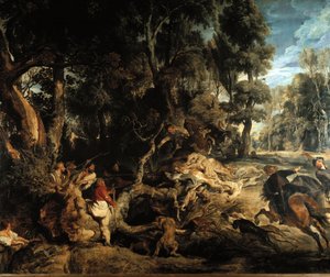 Boar Hunting by Peter Paul Rubens