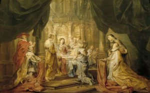 St. Ildefonso Receiving the Chasuble by Peter Paul Rubens
