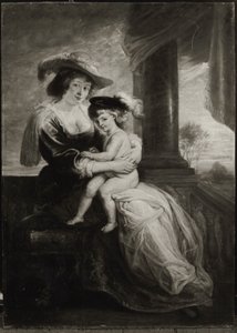 Helene Fourment and Son Frans (Copy After) by Peter Paul Rubens