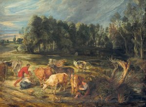 Landscape with a Herd of Cows by Peter Paul Rubens