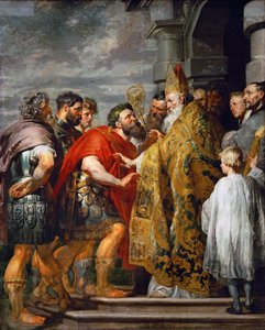 Saint Ambrose and Emperor Theodosius I by Peter Paul Rubens