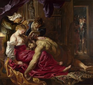 Samson and Delilah. Around 1609-10