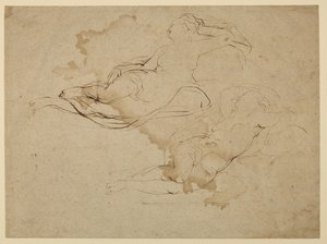 Studies of a Sleeping Female Nude (recto)