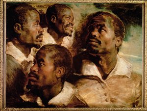 Studies of the head of a black man by Peter Paul Rubens