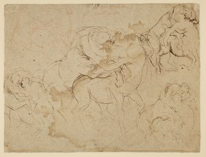 Study of Male Figures & Female Centaurs (verso)