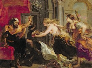 Tereus confronted with the head of his son Itylus, 1637