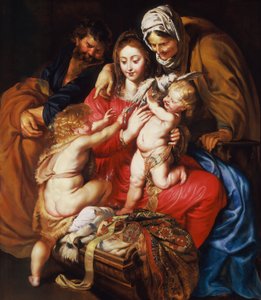 The Holy Family with St Elizabeth, St John and a Dove