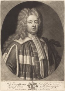 John, Lord Carteret by Peter Pelham after Sir Godfrey Kneller