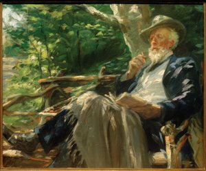 Portrait of the Poet Holger Drachmann in Skagen Forest by Peder Severin Krøyer