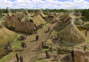 Iron Age town at Silchester, from north towards southern entrance by Peter Urmston