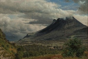 The Granier massif, view taken from the Cluse de Chambéry by Peter Vilhelm Carl Kyhn