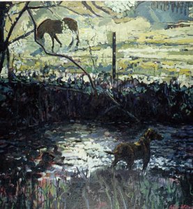 Pony and Dog in a Field, 2000