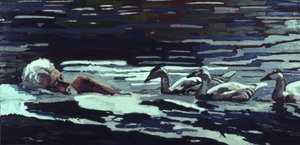 The River: Conrad Lorenz with Goslings by Peter Wilson