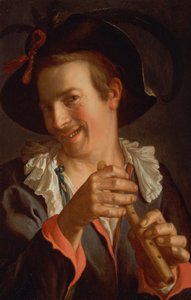 A Jester Holding a Flute