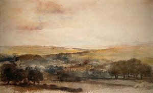A Distant View of Lowther Castle, Westmorland by Peter de Wint