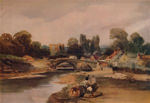 A Village on a River, c1824 by Peter de Wint