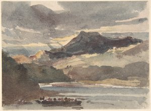 Study for "The Ferry" – Snowdon from Llyn Padarn, North Wales by Peter de Wint