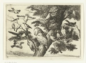 Birds in a Tree by Peter van Liesebetten