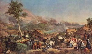 The Battle of Smolensk by Peter von (after) Hess