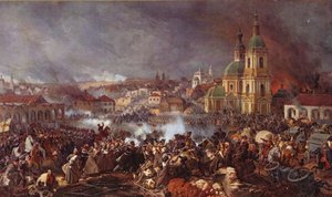 The Battle of Viazma by Peter von (after) Hess