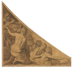 Artemis Surprised by Actaeon. Cartoon for the Ceiling Paintings of the Munich Glyptothek
