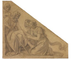 Eos and Tithonus before Zeus. Cartoon for the Ceiling Paintings of the Munich Glyptothek