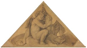 Eros with the Peacock (Element of Air). Cartoon for the Ceiling Paintings of the Munich Glyptothek