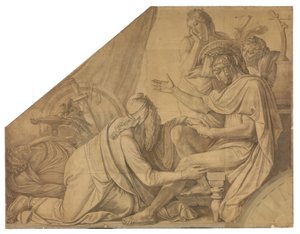 Priam Begs Achilles for the Body of His Son Hector. Cartoon for the Ceiling Paintings of the Munich Glyptothek