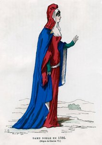 Noblewoman of the time of Charles VI of France, 1386 by Petit