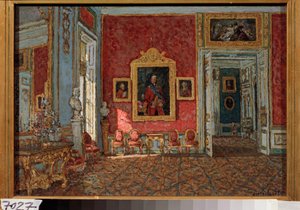 The Purple Drawing Room in the Kuskovo Palace by Petr Ivanovic Petrovichev