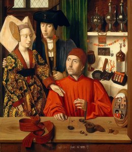 Goldsmith in His Shop by Petrus Christus