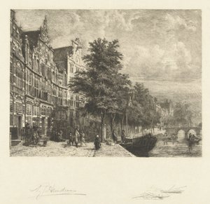 View of the Herengracht by Petrus Johannes Arendzen