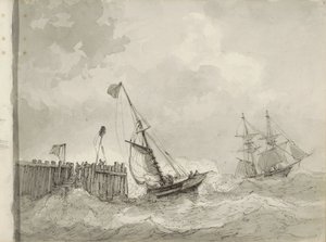 Two Sailing Ships at a Dock