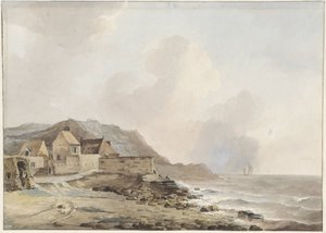 View of the Coast at Boulogne-sur-Mer by Petrus Johannes Schotel