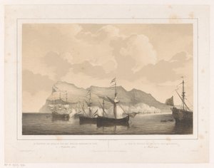 Conquest of Gibraltar by the Anglo-Dutch Fleet, August 3, 1704 by Petrus Johannes Schotel