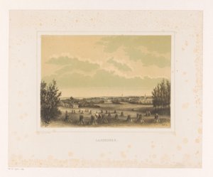 View of Meadow with Sheaves of Corn near Larenberg Estate by Petrus Josephus Lutgers