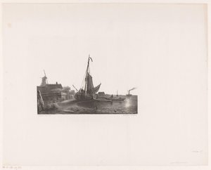 Sailing Ship on Dry Land by Petrus Paulus Schiedges (I)