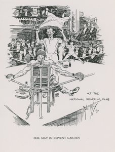 A boxing match at the National Sporting Club by Phil May